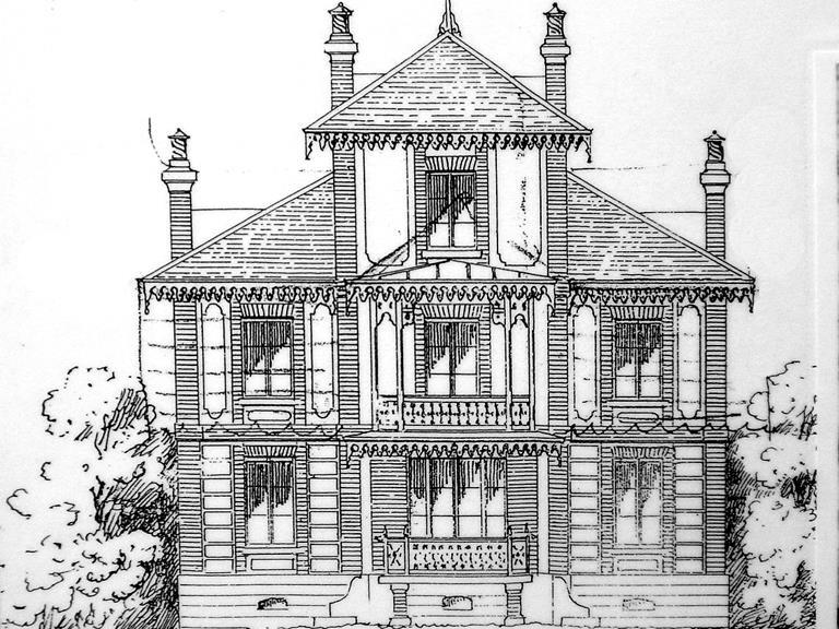 Plan de la façade de la maison d H.