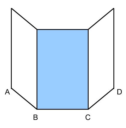 Travaux pratiques de Mathématiques Sujet 055 Le paravent chinois Un paravent chinois se compose de 3 panneaux rectangulaires de mêmes dimensions.