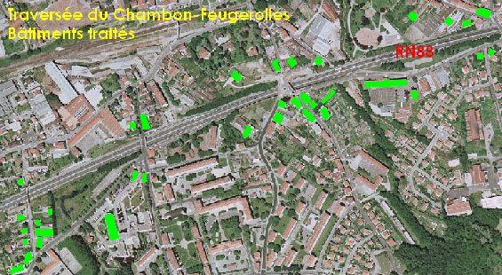 1998 : 31 logements traités sur la RN88 (St Etienne) 27 logements traités sur l'a47 (Rive