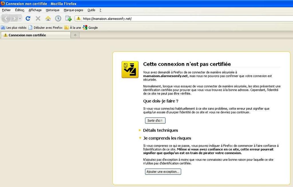 Partie B : installation du certificat sur Mozilla Firefox (Version 3.