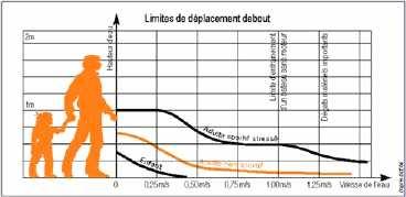Direction Départementale des territoires de Haute-Garonne ANNEXES 3 (inondation)- SCHEMAS CAPACITE DE DEPLACEMENT EN ZONE INONDEE L aléa est considéré comme fort au regard de la crue de référence
