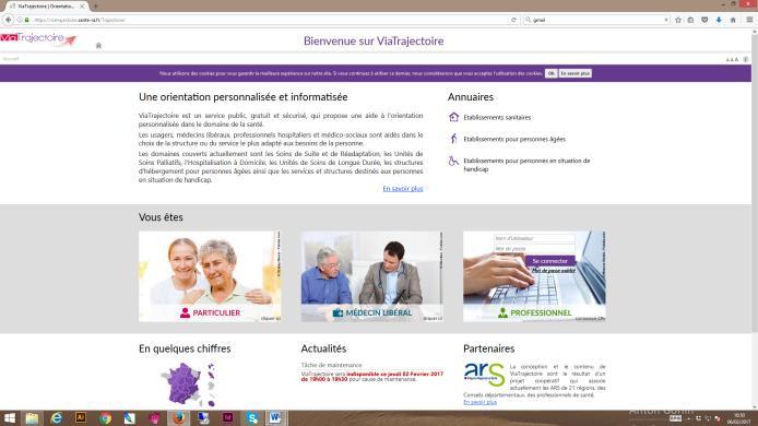Via Trajectoire est un site internet. Via Trajectoire vous permettra de trouver des informations sur tous les établissements pour les personnes handicapées dans toute la France.