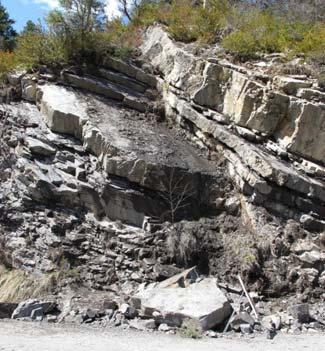 (source CG06). Les dolomies du Jurassique inférieur, fortement altérées, sont régulièrement soumises à ce type de phénomène.