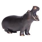 250,00 TTC Hippopotame Reproduction en résine patinée: Dimensions: H. 14,5 L. 6 P.