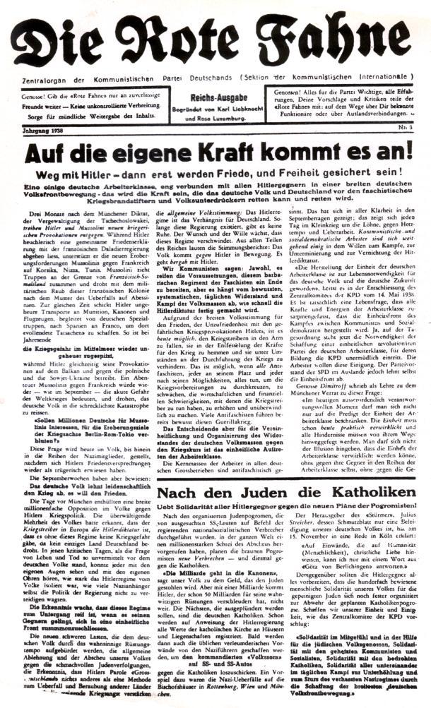 4. Les organisations clandestines du KPD en Allemagne Un rapport de police de Wiesbaden notait en 1935 qu «il se confirme que le parti communiste dispose d un état-major de collaborateurs doués de