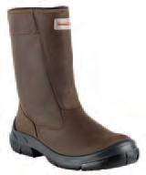 EN ISO 045 S SRC Pointures 40 à 47 Code : P70969 STEP PRO Chaussure de sécurité haute. Cuir pleine fleur hydrofuge, finition pull-up marron.