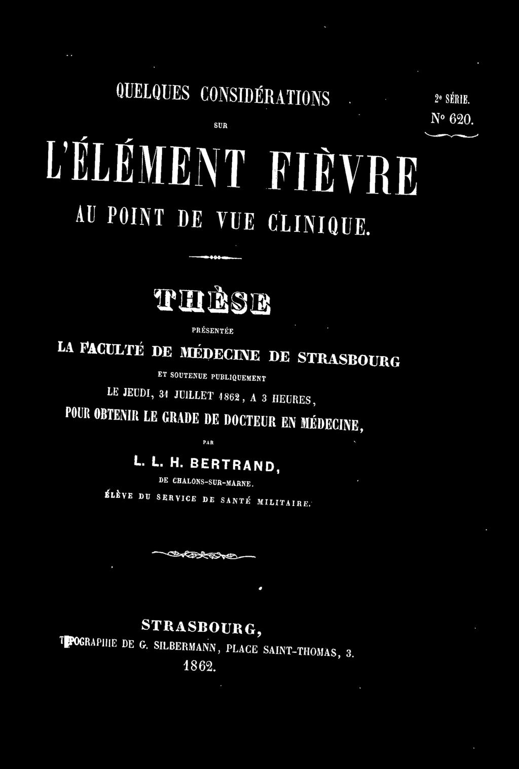 DE DOCTEUR EN ~IEDECINE, PAR L. L. H. BERTRAND, DE CHALONS-SUR-MARNE.