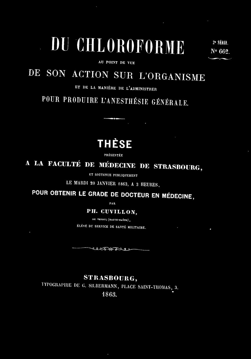 ENT te MAHDI 20 JANVIEH 1863, A 3 HEUHES, POUR OBTENIR LE GRADE DE DOCTEUR EN