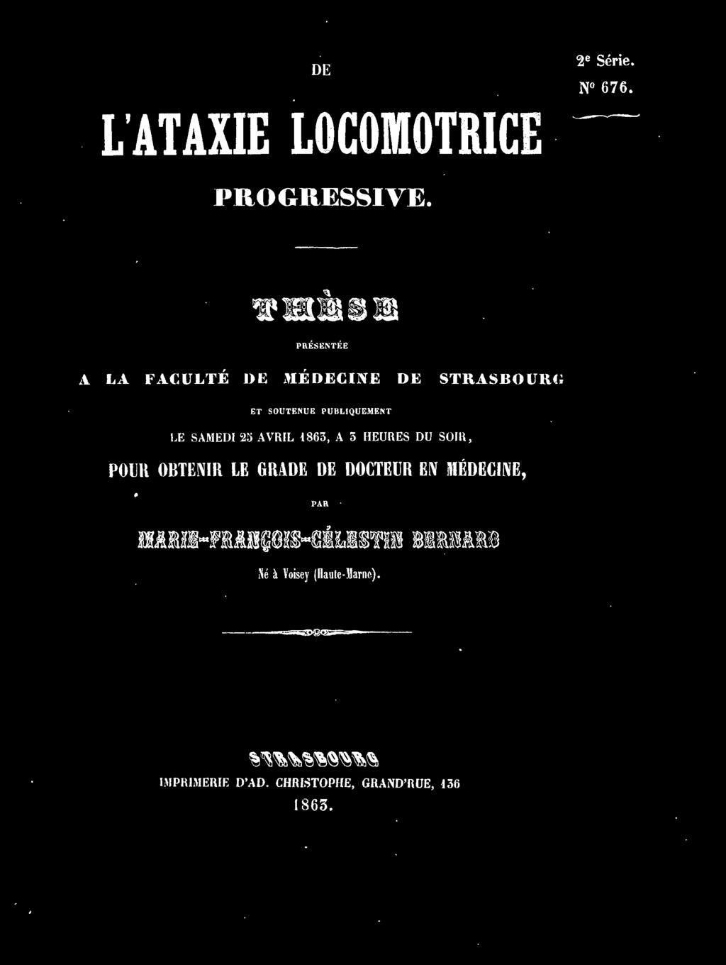 PUBLIQUEMEN1' LE SAMEDI 2ti AVRIL 1865, A 5 HEURES