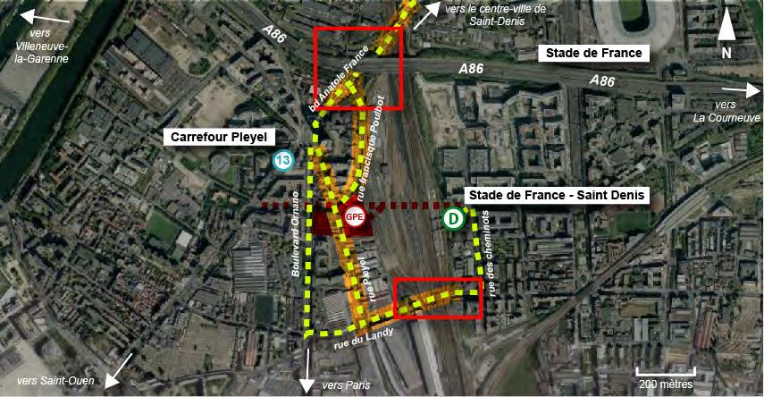 Saint Denis Pleyel Favoriser l usage de la marche Appel à projet : nouvelles mobilités actives, électriques et numériques Saint Denis Pleyel : Favoriser l usage de la marche Un