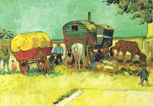 A/ Les peurs sociales Vincent Van Gogh, Les roulottes, campement de bohémiens aux