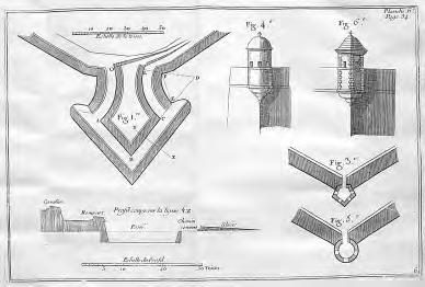 Bau der Postenerker, 1757. (DEIDIER: Ingénieur, 1757, pl.