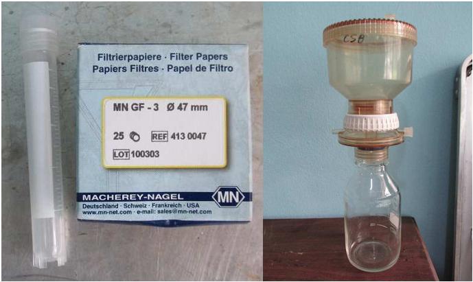 (11) Alcalinité totale Cryo-tube, filtres Machery-Nagel et set de filtration Nalgene 47 mm Ces échantillons s altèrent peu avec l activité biologique. Il n est donc pas nécessaire de les empoisonner.