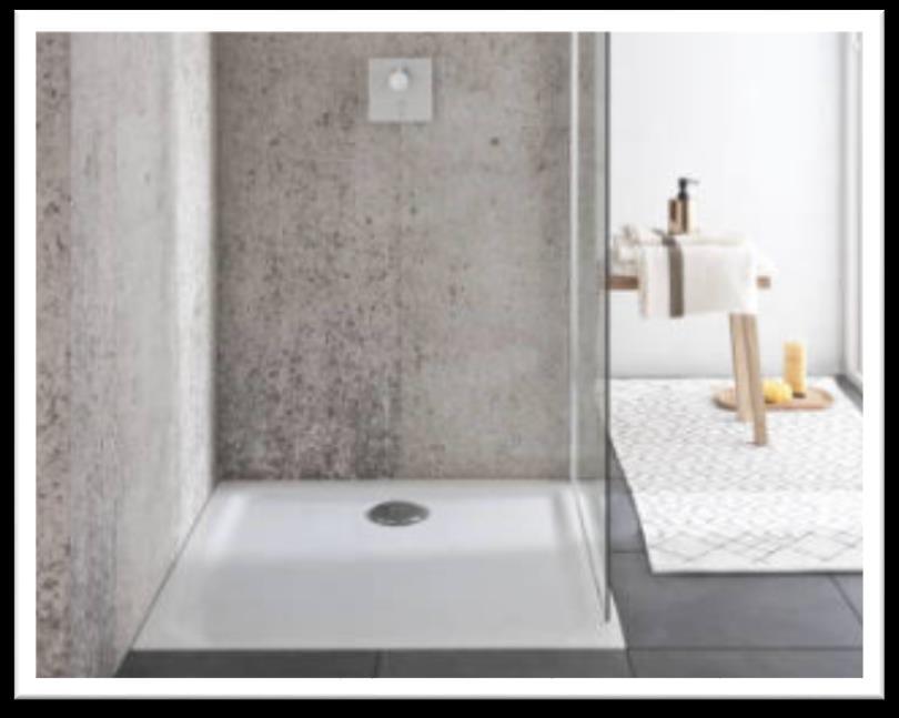 Salle de bains/douche Receveur ALLIA - Receveur Prima UP carré à poser 80x80 Receveur de douche céramique ultra-plat à poser ou à encastrer