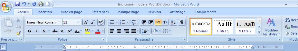 TD 1- Mise en forme d'un mémoire Word ENREGISTREZ VOS DOCUMENTS REGULIEREMENT UTILISEZ LES UTILITAIRES D'AIDE A Rappel sur les modèles de documents A.