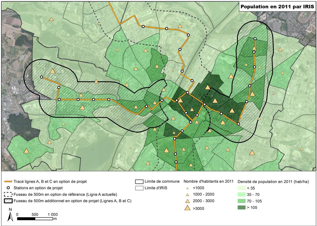 Figure 12 : Population d Angers en 2011 par IRIS -