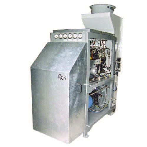 Cette machine est prévue pour recevoir le gaz naturel venant de réseaux à très basse pression.