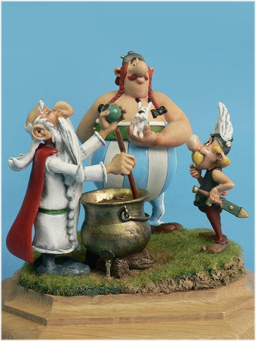 Le défit! Panoramix veut mettre à l'épreuve Astérix et Obélix pour savoir à qui confier un jour la recette de la potion magique.