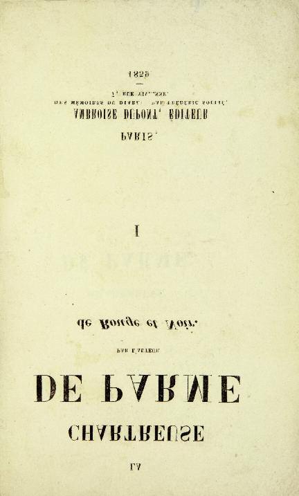 346 346. stendhal. la CHartreUse de Parme. Par l auteur de rouge et noir. Paris, Dupont, 1839.