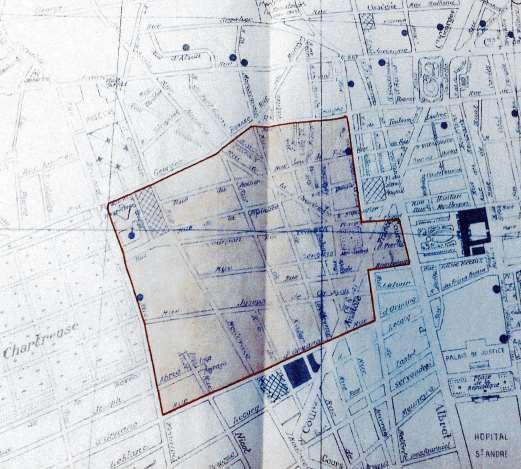 Fiche générale 002 Plan du quartier 1955 En 1957, Jean Royer présente un premier programme de