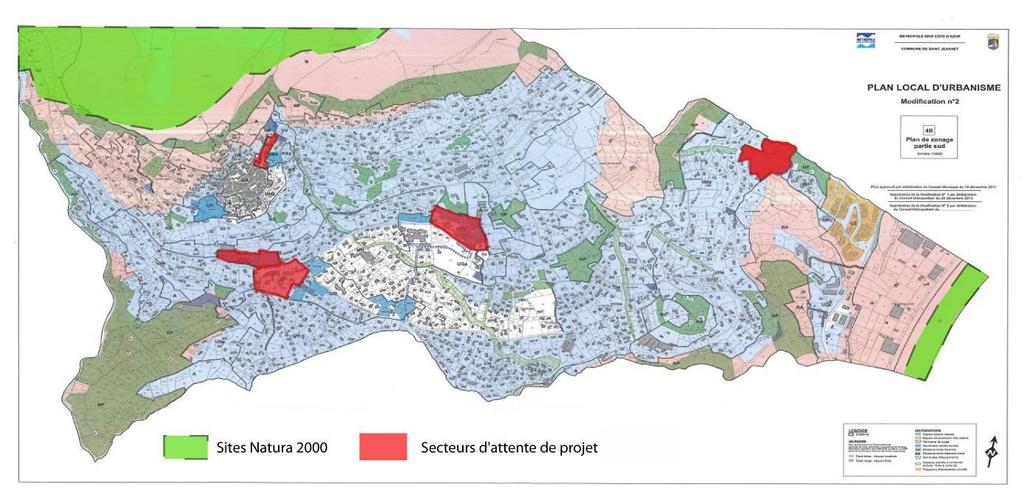 Le projet de modification n 3 du PLU de Saint Jeannet concerne plusieurs secteurs dispersés sur le territoire de la commune.