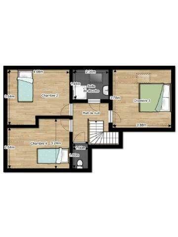 Plan de l'appartement +32 (0) 10 87
