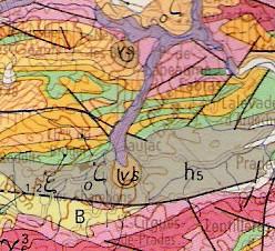 Annexe 2: Carte géologique simplifiée de Jaujac N O E Jaujac S Légende à compléter : Rivière Coulée