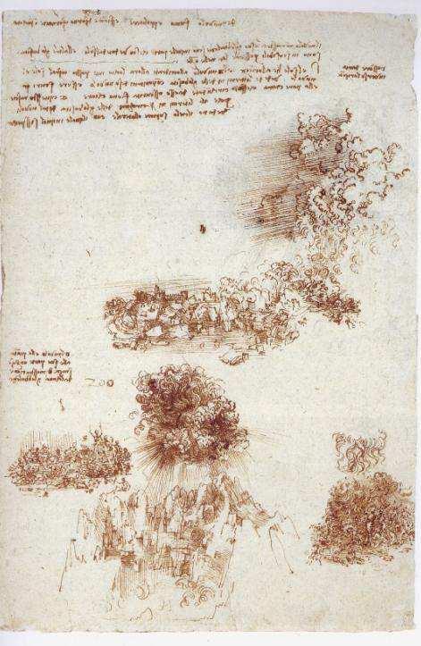 Léonard de Vinci, étude de cataclysme, vers 1511-1512, 30/20,3 cm,