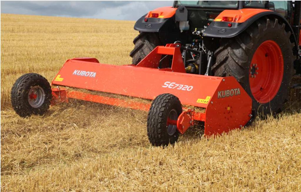 Kubota SE7000 Conçu pour les travaux intensifs et multi-usages: Destruction des résidus de récolte