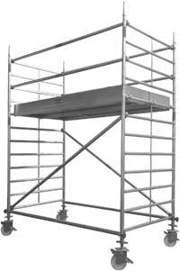 ALUXIS 40 Jusqu à 4 m de travail Dimensions base :,40 x,60 m Plancher alu bois :,0 x,60 m charge 00 kg/m, plateau contreplaqué antidérapant, trappe rabattable, ossature et plinthes aluminium