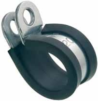 Collier de fixation caoutchouté Les colliers de fixation caoutchoutés, connus commercialement comme «P-Clips» sont fabriqués en acier zingué et munis d un profil en caoutchouc EPDM.