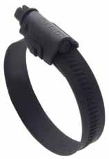 Collier à vis tangente ASFA S Inoxydable noir Grâce à la conception exclusive du capot, le collier de serrage ASFA S-W3 offre un rendement exceptionnel étant aussi très compacte.