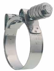Collier de serrage à tension constante Supra CT Acier inox Le collier de serrage Supra CT intègre une série de rondelles élastiques en acier inoxydable AISI-304, montées sur la vis d un collier Supra