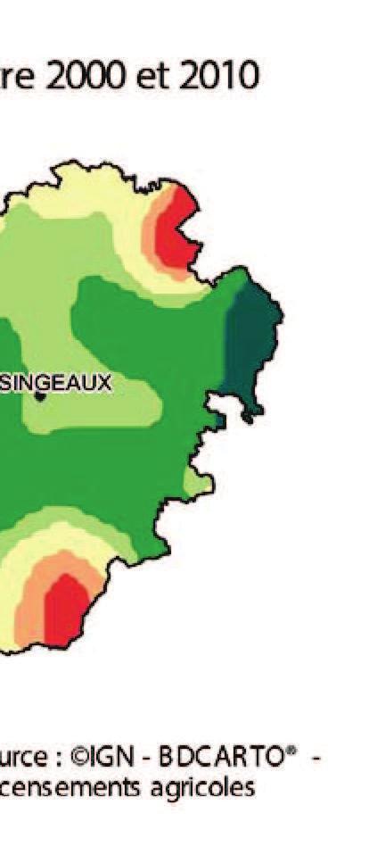 L espace agricole a été réduit par la forte progression de l urbanisation (Yssingelais à l est du département, bassin du Puy, Brioude) ou le développement d activités économiques (industries du