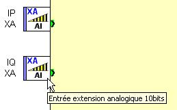Figure 22 : Plots avec FB entrée analogique 10 bits Je peux donc y mettre les blocs «Entrée extension analogique 10 bits» 1.
