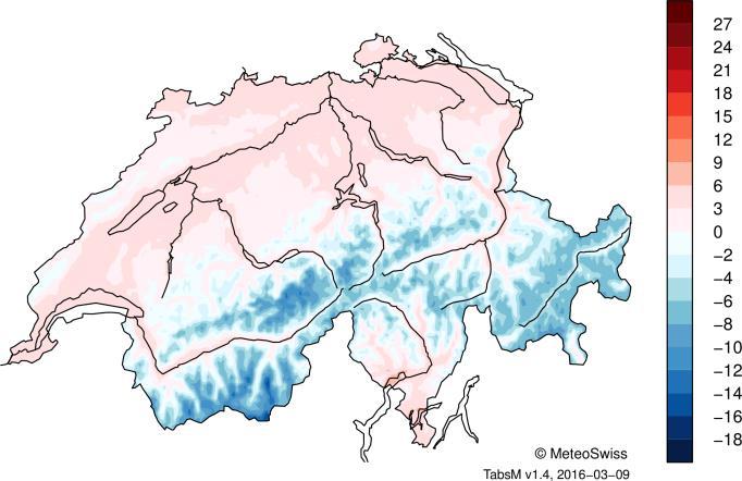 MétéoSuisse Bulletin climatologique février 2016 4 Température, précipitations et