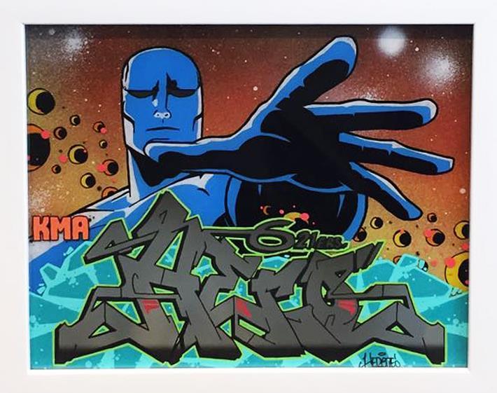 30. Hero The Mystic Hands Blue Knight Technique mixte sur