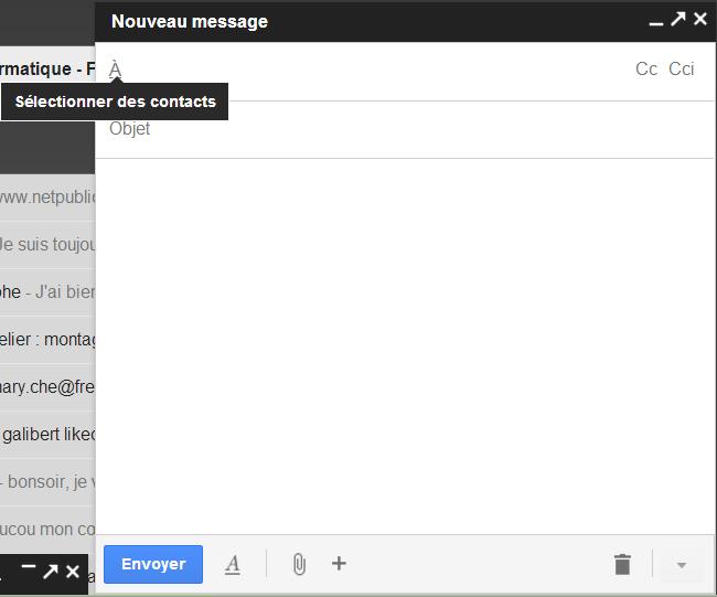 2. Cliquez sur "À" pour sélectionner des contacts ; La fenêtre "Nouveau message" apparaît 3.