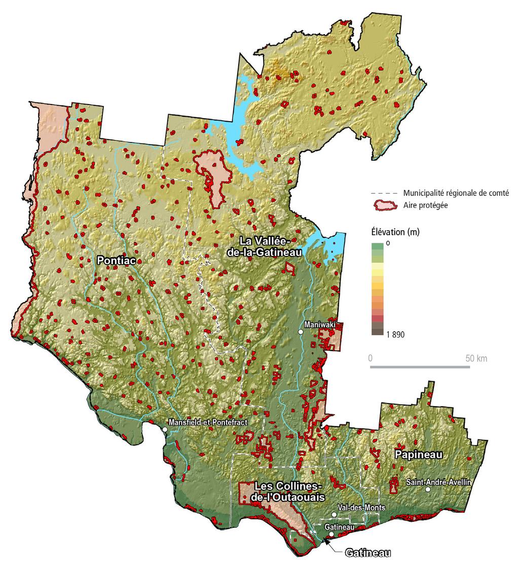 Bulletin statistique régional, édition 2016 1. Territoire et environnement La région de l Outaouais couvre une superficie en terre ferme de 30 472 km 2.