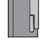 The space between the rear fl ange and the edge of the panel is wider at the top than at the bottom of the panel as shown below.