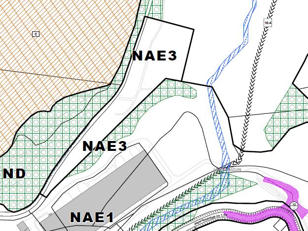 Zone NAE3 du Brégadan planche 6 du POS La hauteur maximale dans cette zone a été fixée à 6 mètres.