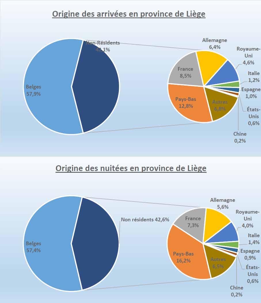 2.4.6. L origine des visiteurs en province de Liège Figure 9. Source : DGSIE - SPF Economie.