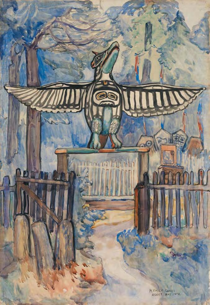 EMILY CARR Thunderbird, Alert Bay watercolour on paper, signed and