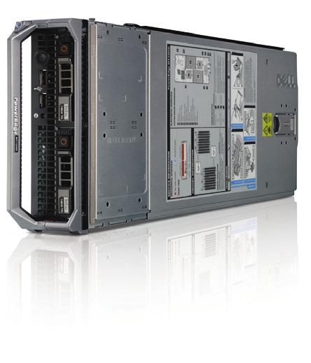 PowerEdge M710 Un serveur lame pleine hauteur à 2 sockets, avec processeurs à deux et quatre cœurs.