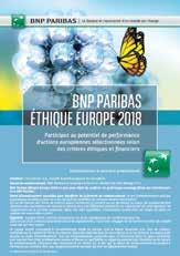 LE NOUVEL INDICE ETHICAL EUROPE EQUITY Trente actions alliant potentiel de croissance et placement éthique Fort de son engagement dans l évaluation des facteurs ESG (1) et de son expertise historique