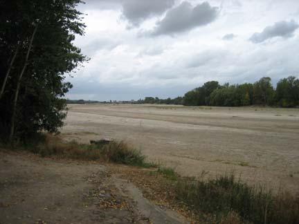 Vues ponctuelles sur la Loire à partir des accès La présence dans ce secteur de plusieurs îles dans le lit de la Loire (île agricole/ile boisée) limite aussi très rapidement la
