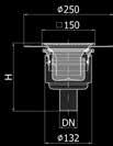 Avaloir de bain acier inoxydable Corps d avaloir DN 50-100 avec siphon anti-odeur