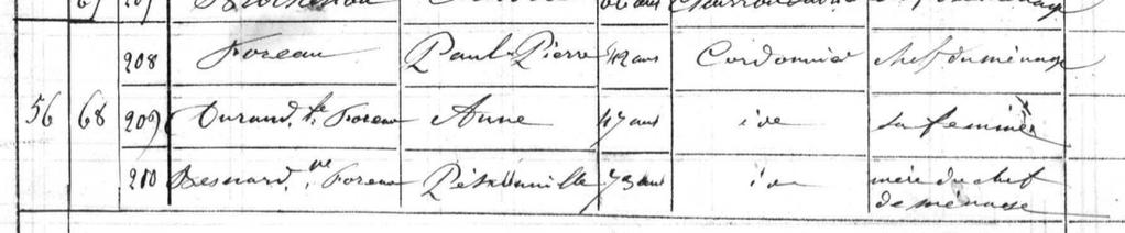 Au recensement de 1881, Pétronille habite toujours Marray avec son fils et sa bru «rue de la route»!