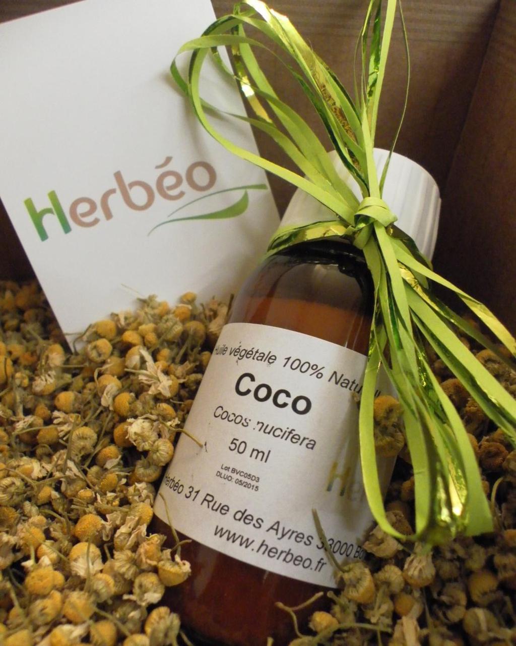 Coffret cheveux Une huile végétale de Coco 100% naturelle (50ml)