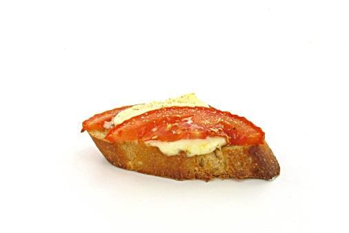 ou fromage. Tartine croustillante tomate et mozzarella : 2.00.